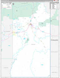 Uintah County, UT Wall Map Premium Style 2026