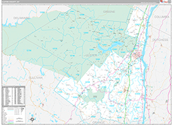 Ulster County Wall Map Premium Style 2026
