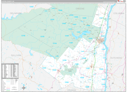 Ulster County, NY Wall Map Premium Style 2024