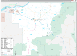 Umatilla County, OR Wall Map Premium Style 2024