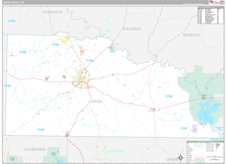 Union County, AR Wall Map Premium Style 2024