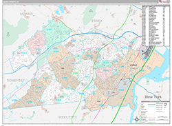 Union County, NJ Wall Map Premium Style 2026