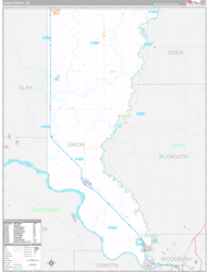 Union County, SD Wall Map Premium Style 2024