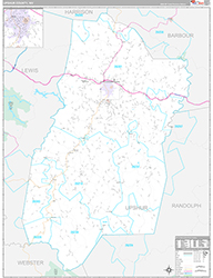 Upshur County Wall Map Premium Style 2026