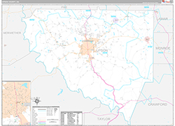 Upson County Wall Map Premium Style 2026