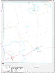 Upton County Wall Map Premium Style 2026
