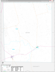 Upton County, TX Wall Map Premium Style 2024
