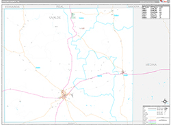 Uvalde County Wall Map Premium Style 2026