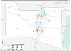 Valencia County Wall Map Premium Style 2026