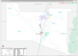 Valencia County, NM Wall Map Premium Style 2024