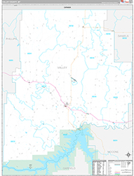 Valley County Wall Map Premium Style 2026