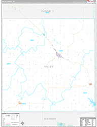 Valley County Wall Map Premium Style 2026