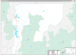 Valley County, ID Wall Map Premium Style 2024