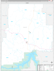 Valley County, MT Wall Map Premium Style 2023