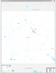 Valley County, NE Wall Map Premium Style 2023