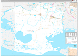 VermilionParish (County), LA Wall Map Premium Style 2026