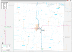 Vernon County, MO Wall Map Premium Style 2024