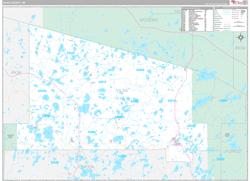 Vilas County, WI Wall Map Premium Style 2024