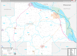 Wabasha County Wall Map Premium Style 2026