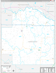 Wabaunsee County Wall Map Premium Style 2026