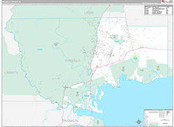 Wakulla County Wall Map Premium Style 2026