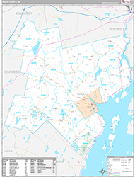 Waldo County Wall Map Premium Style 2026
