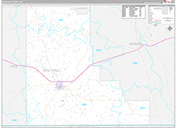Walthall County Wall Map Premium Style 2026