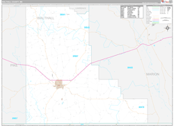 Walthall County, MS Wall Map Premium Style 2024