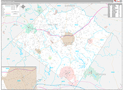 Walton County Wall Map Premium Style 2026