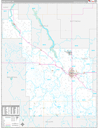 Ward County Wall Map Premium Style 2026