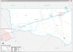 Ward County Wall Map Premium Style 2026