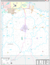 Warren County Wall Map Premium Style 2026