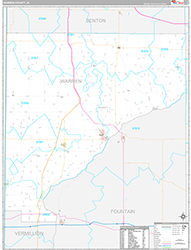 Warren County Wall Map Premium Style 2026