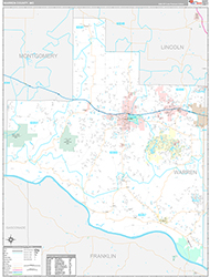 Warren County Wall Map Premium Style 2026