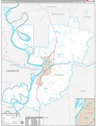 Warren County Wall Map Premium Style 2026
