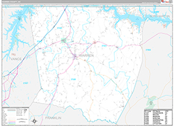 Warren County Wall Map Premium Style 2026