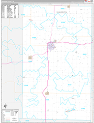 Warren County, IL Wall Map Premium Style 2026