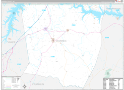 Warren County, NC Wall Map Premium Style 2024