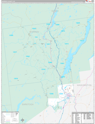 Warren County, NY Wall Map Premium Style 2024