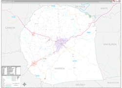 Warren County, TN Wall Map Premium Style 2024