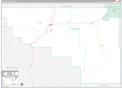 Washakie County Wall Map Premium Style 2026