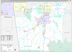 Washington County Wall Map Premium Style 2026