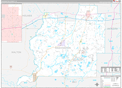 Washington County Wall Map Premium Style 2026