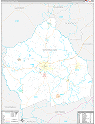 Washington County Wall Map Premium Style 2026