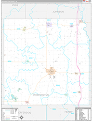 Washington County Wall Map Premium Style 2026