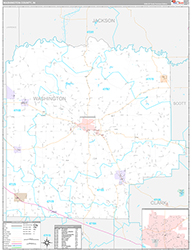 Washington County Wall Map Premium Style 2026