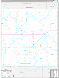 Washington County Wall Map Premium Style 2026