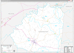 Washington County Wall Map Premium Style 2026