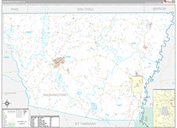 Washington County Wall Map Premium Style 2026