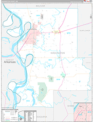 Washington County Wall Map Premium Style 2026